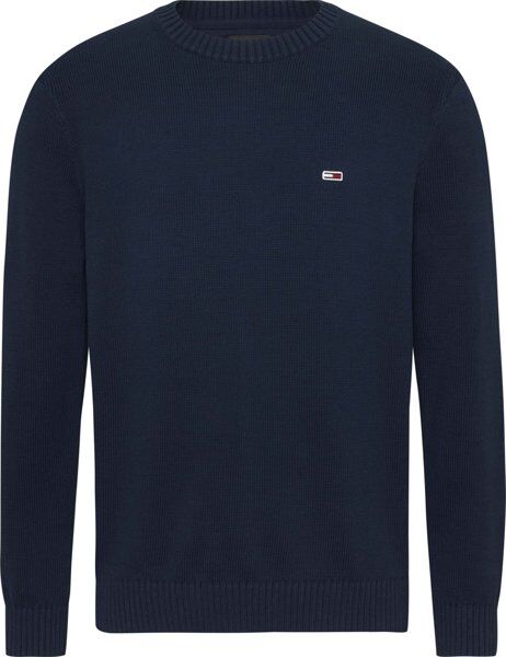 Tommy Jeans Slim Essential C-Neck - maglione - uomo Blue M