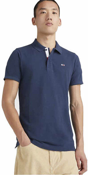 Tommy Jeans Slim Placket M - polo - uomo Blue S