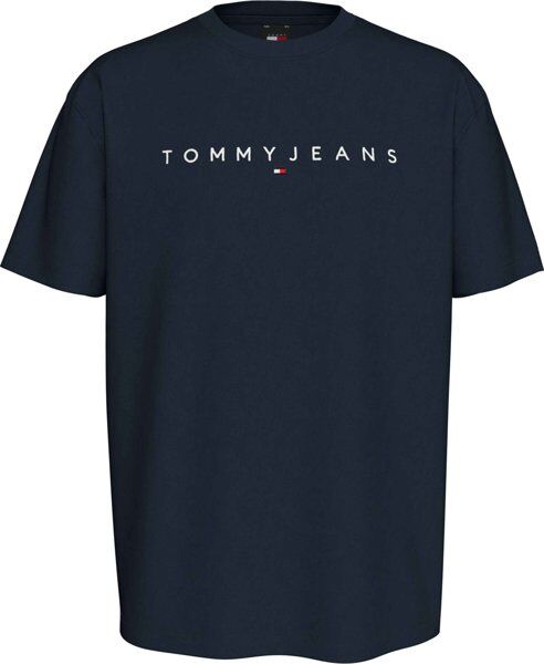 Tommy Jeans TJM Linear Logo - T-Shirt - uomo Dark Blue M