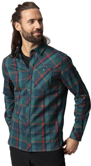 Vaude Neshan - camicia maniche lunghe - uomo Green/Red 3XL