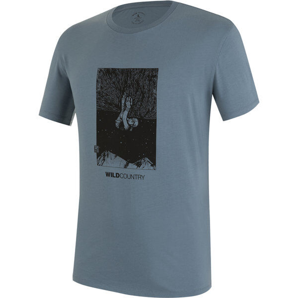Wild Country Flow M - T-shirt arrampicata - uomo Light Blue/Black XL