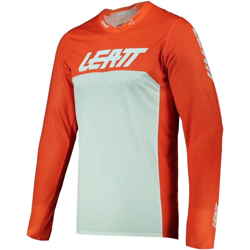 LEATT - Magliette 5.5 UltraWeld Orange Arancione,Bianco S