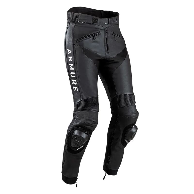 ARMURE - Pantaloni Hamo Leather AA Nero / Bianco Nero,Bianco S