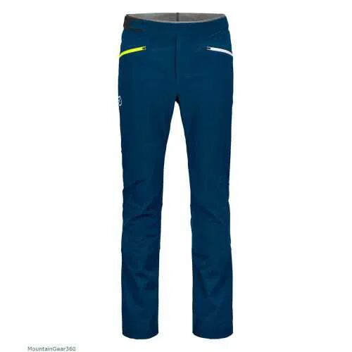 Ortovox Pantaloni col becchei, pantaloni softshell uomo l petrol blue