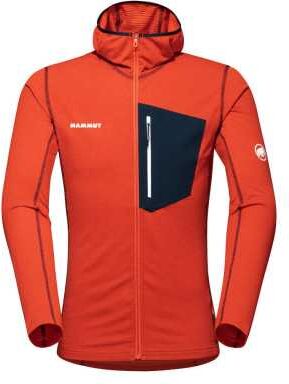 Mammut Strato intermedio aenergy light ml hooded jacket men, strato intermedio leggero hot red marine m