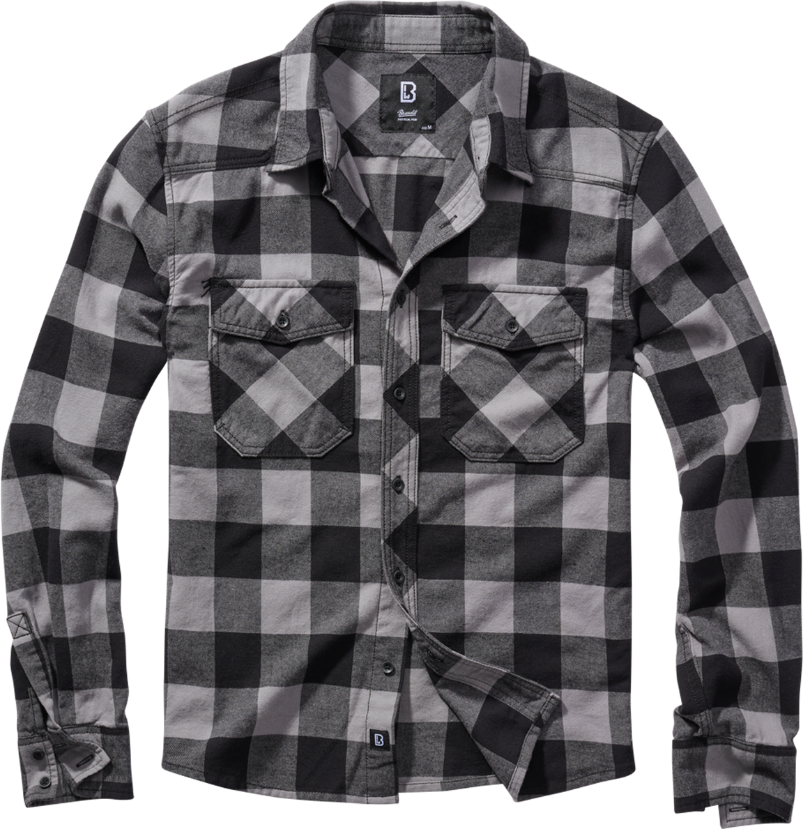 Brandit Camicia  Check Nero-Grigio