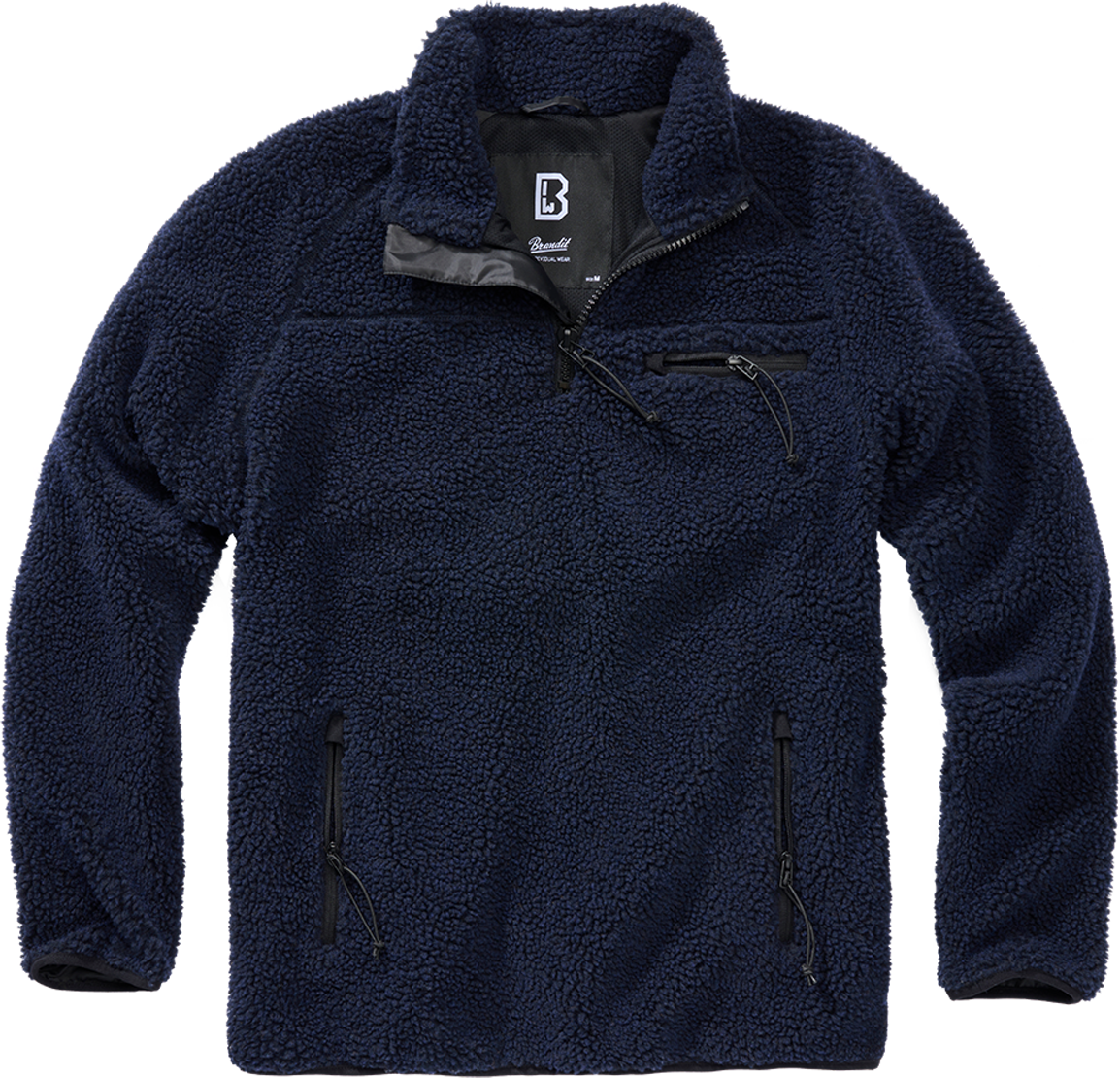 Brandit Giacca  Teddyfleece Troyer Blu Scuro