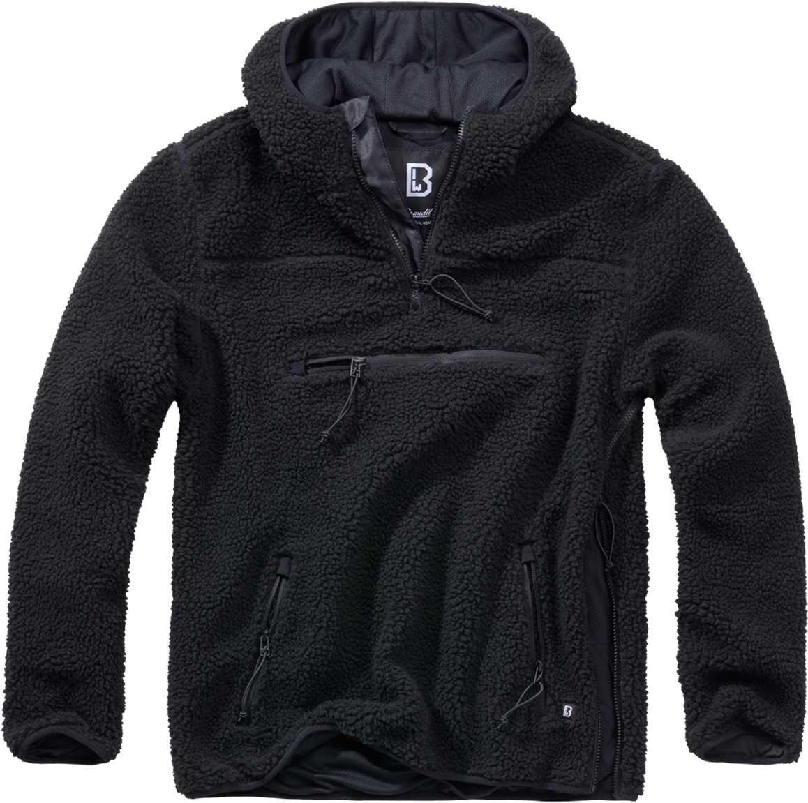 Brandit Giacca  Teddyfleece Worker Nera