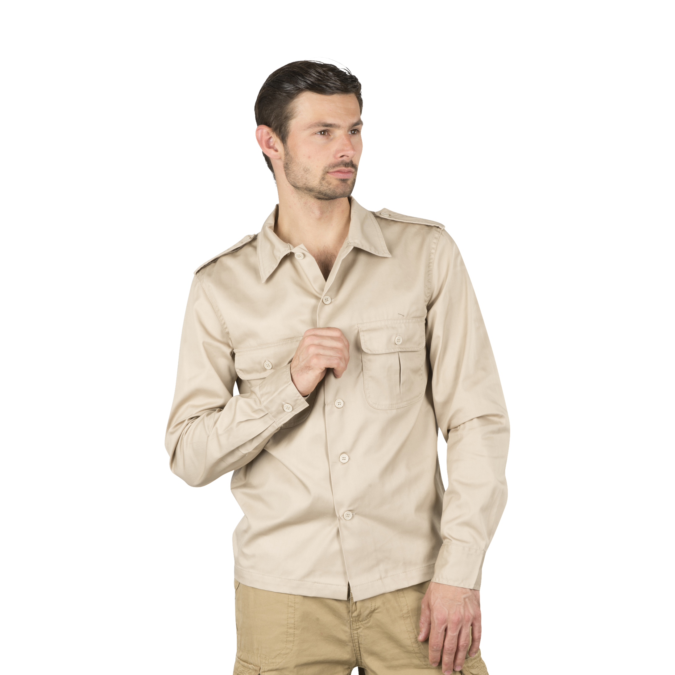 Brandit Camicia  US 1/1 Beige