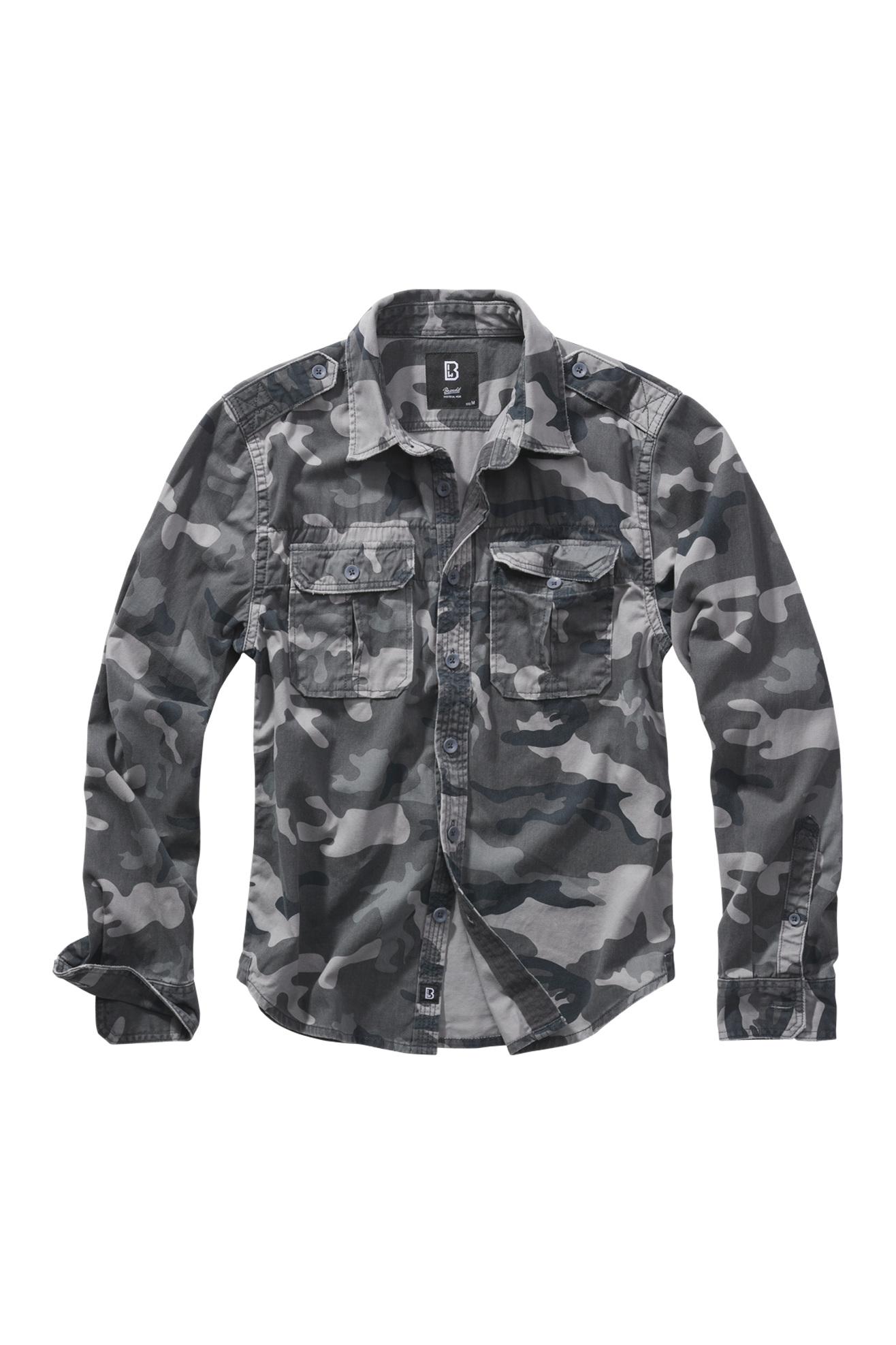 Brandit Camicia  Vintage Grigia Camo