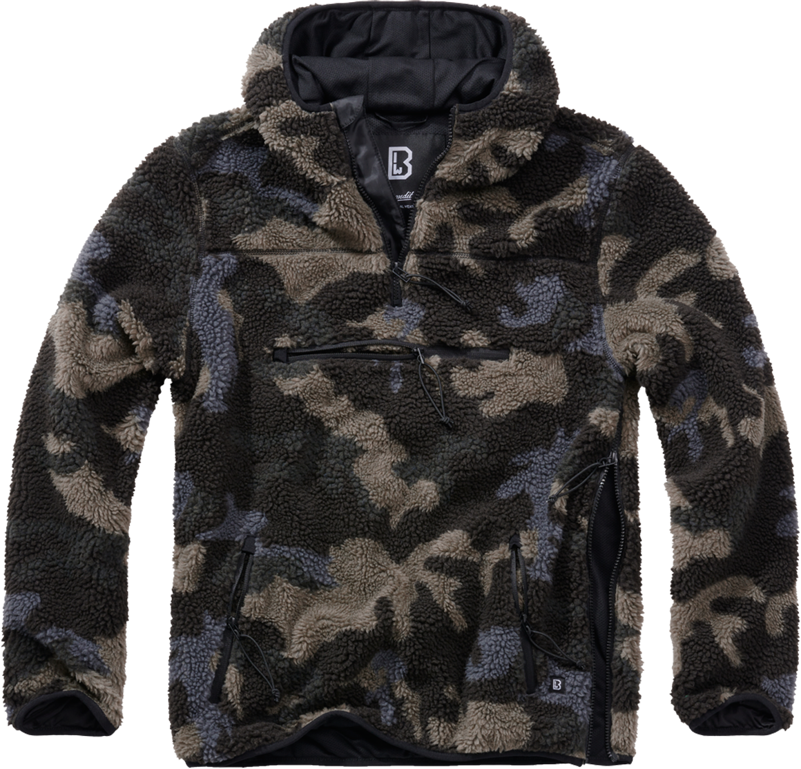 Brandit Giacca  Teddyfleece Worker Camo Scuro