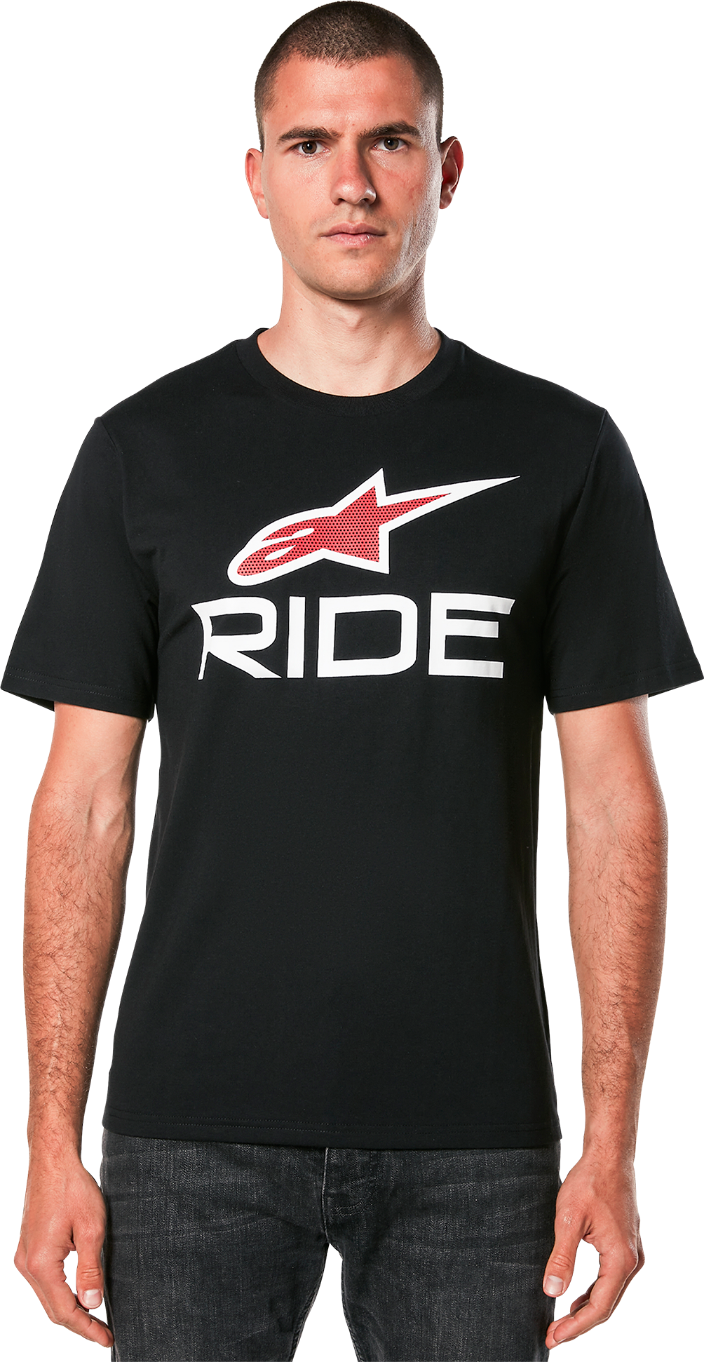 Alpinestars T-Shirt  Ride 4.0 CSF Nero-Bianco-Rosso