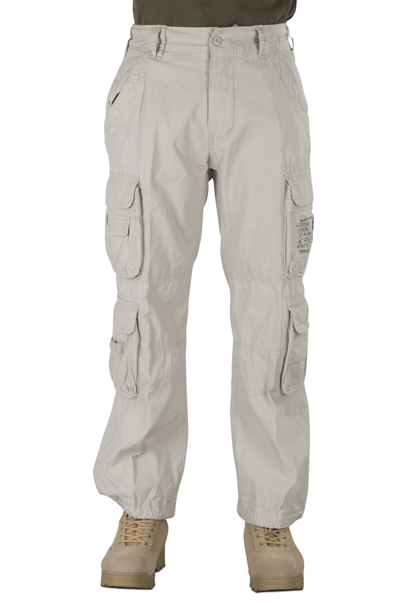 Brandit Pantaloni  Pure Vintage Bianco Antico