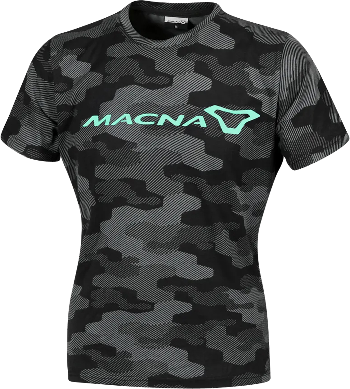 Macna T-Shirt Donna  Dazzle Logo 2.0 Nero Grigio-Verde Menta