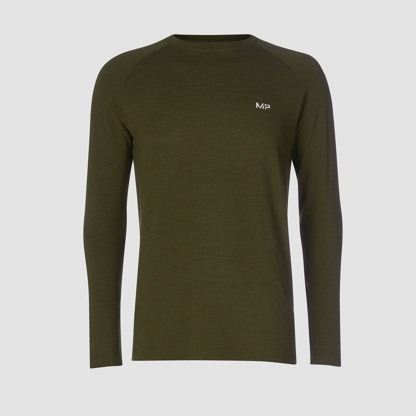 Myprotein T-shirt Performance Long Sleeve MP - Verde militare/Nero - S