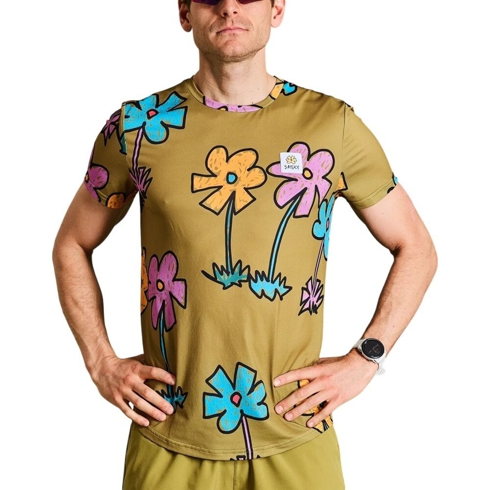 Saysky Flower Combat T-Shirt - Adulto - Xl - Giallo