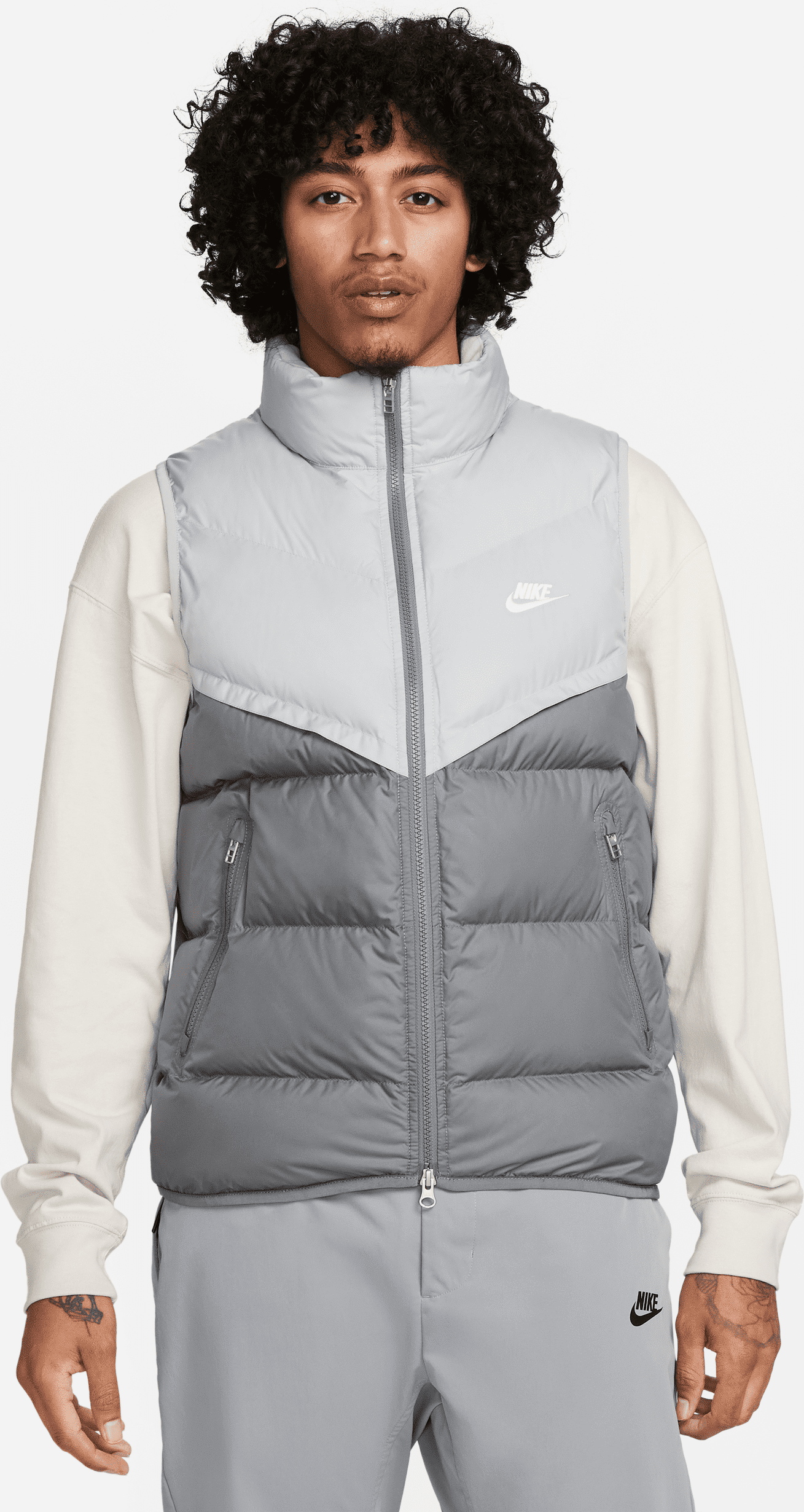 nike smanicato isolante  storm-fit windrunner – uomo - grigio