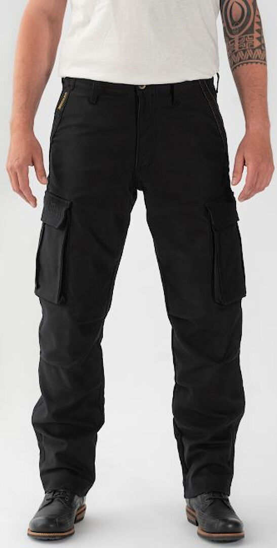 Rokker Black Jack Cargo Pantaloni tessili da moto Nero 36