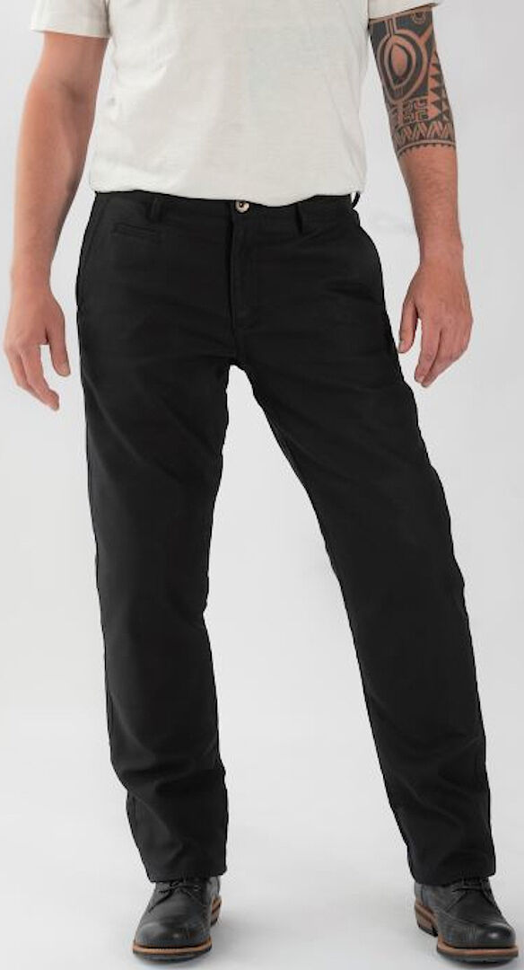 Rokker Chino Black Pantaloni da moto Nero 40