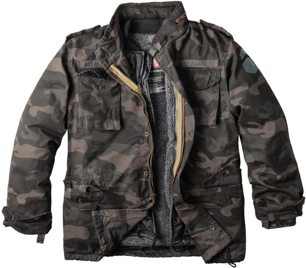 Surplus Regiment M65 Giacca Nero Multicolore S