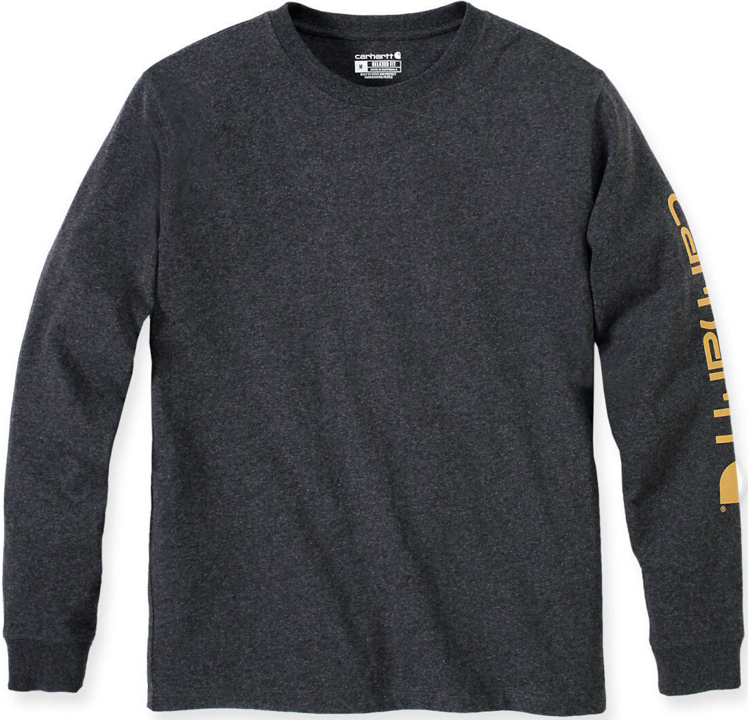 Carhartt Logo Longsleeve Nero Grigio S