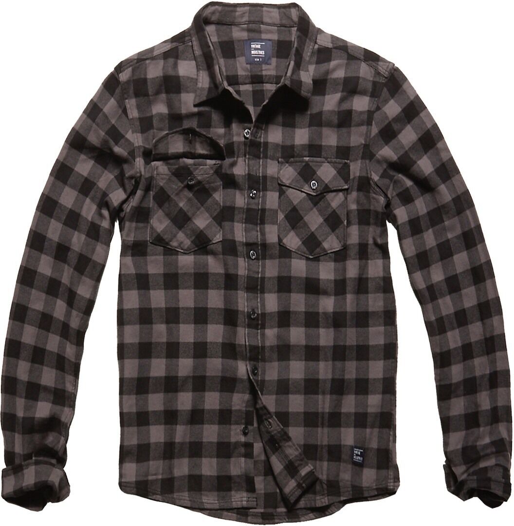 Vintage Industries Harley Camicia Grigio L