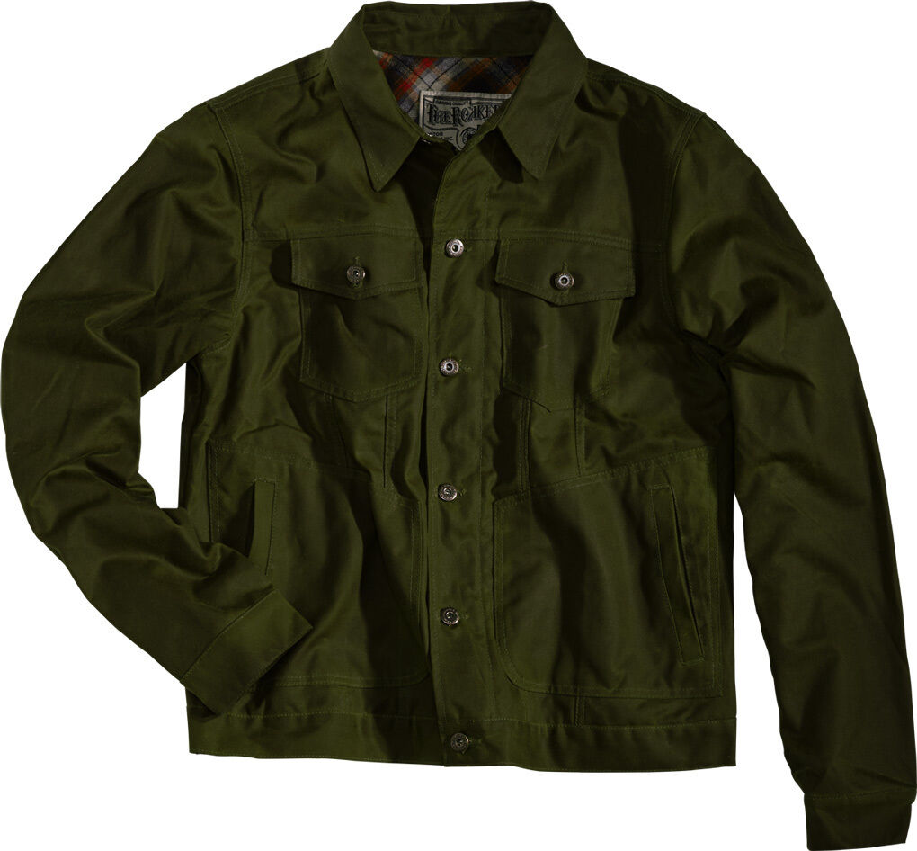 Rokker Wax Cotton Giacca Verde XL