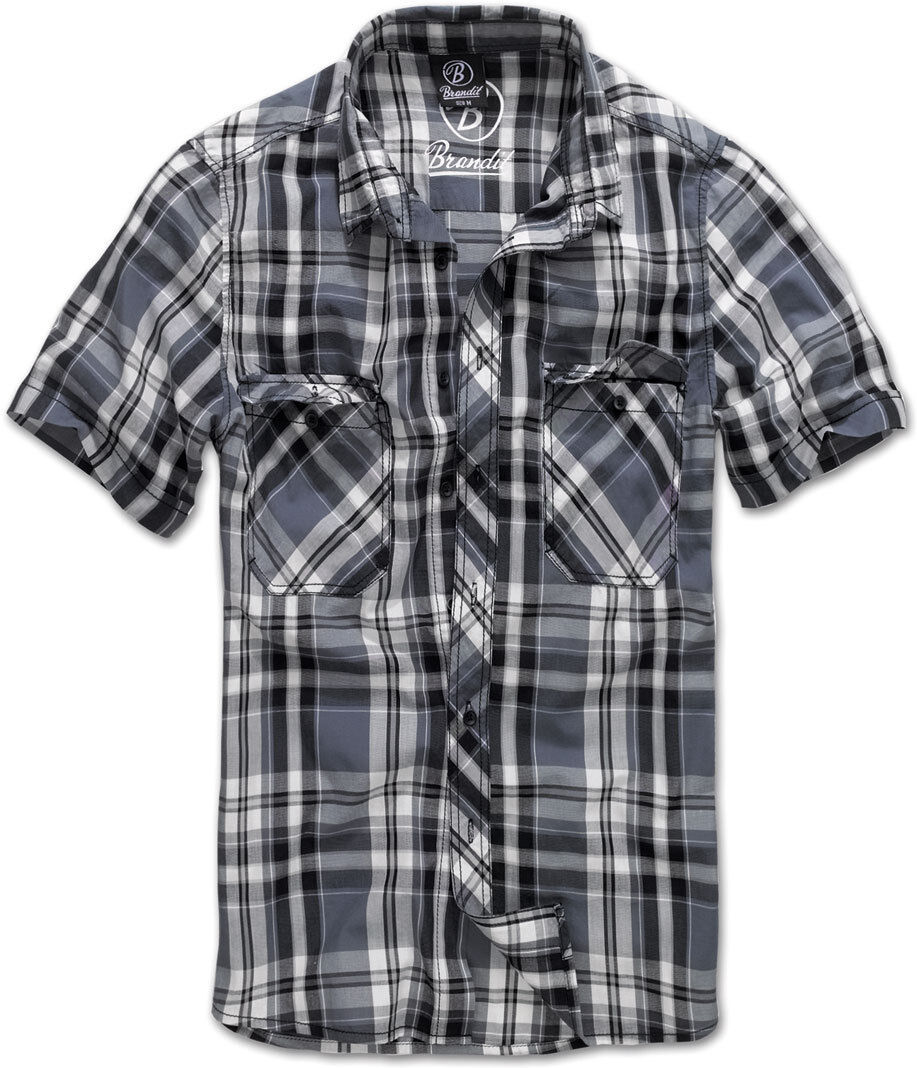 Brandit Roadstar Camicia Nero Grigio 4XL