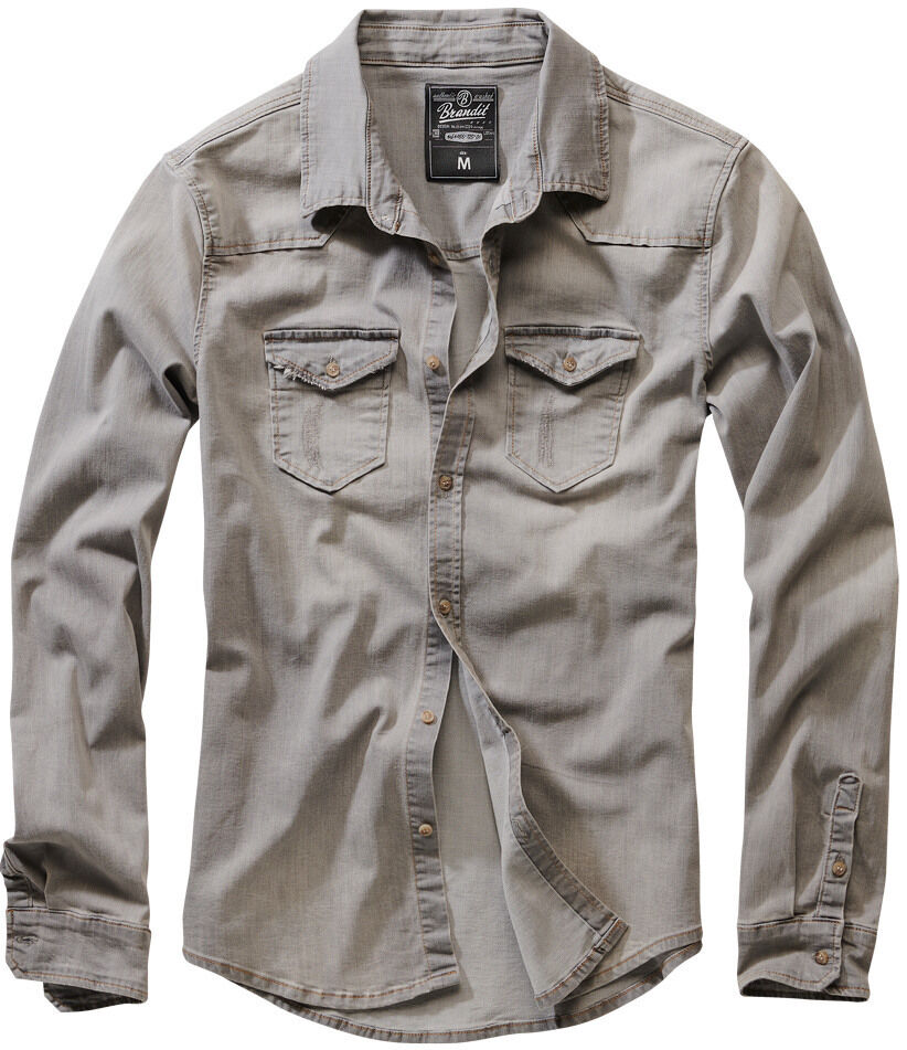 Brandit Riley Denim Camicia Grigio 4XL