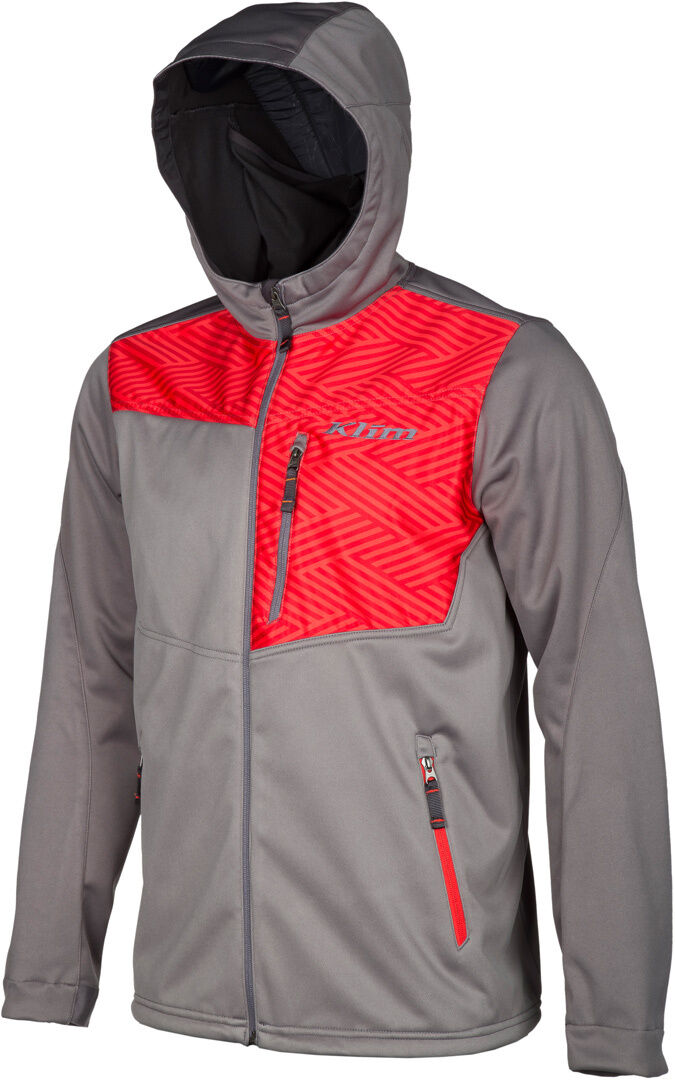 Klim Transition Felpa con cappuccio Grigio Rosso L