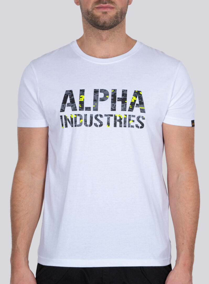 Alpha Camo Print T-shirt Nero Bianco XL