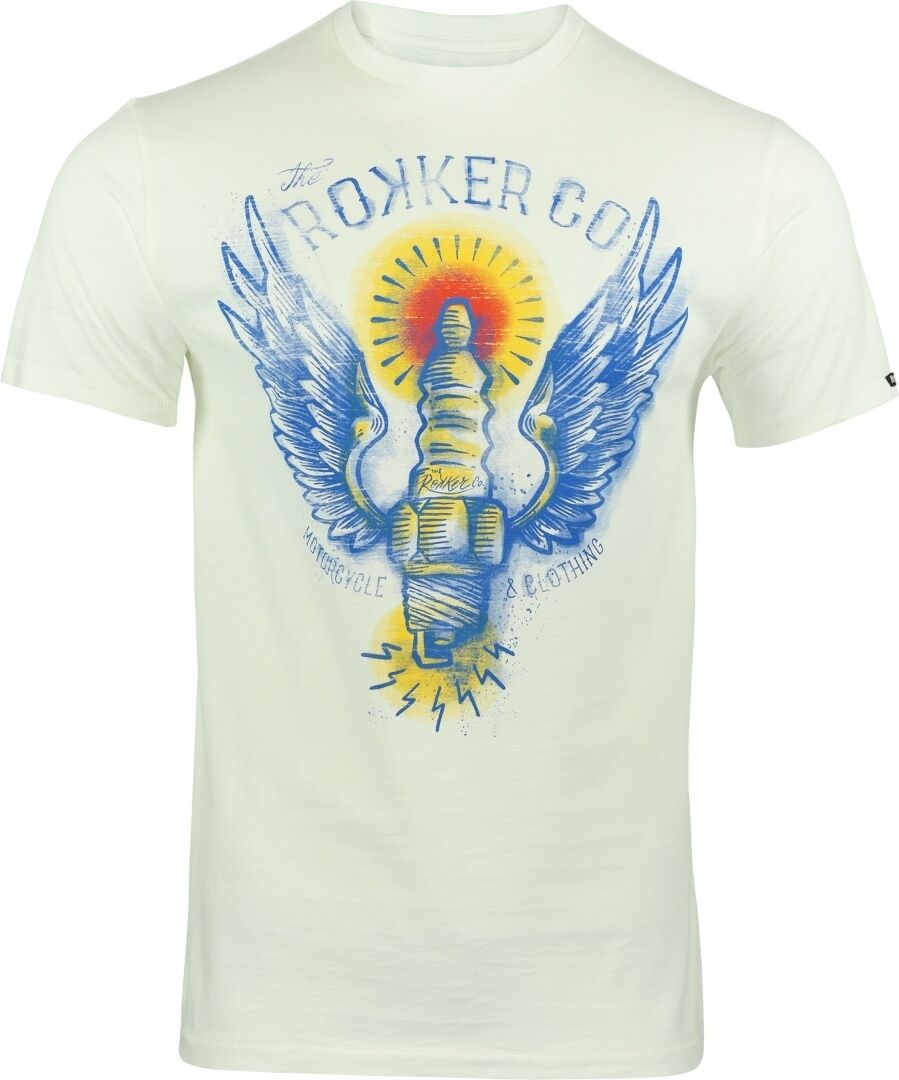 Rokker Wings T-shirt Bianco 3XL