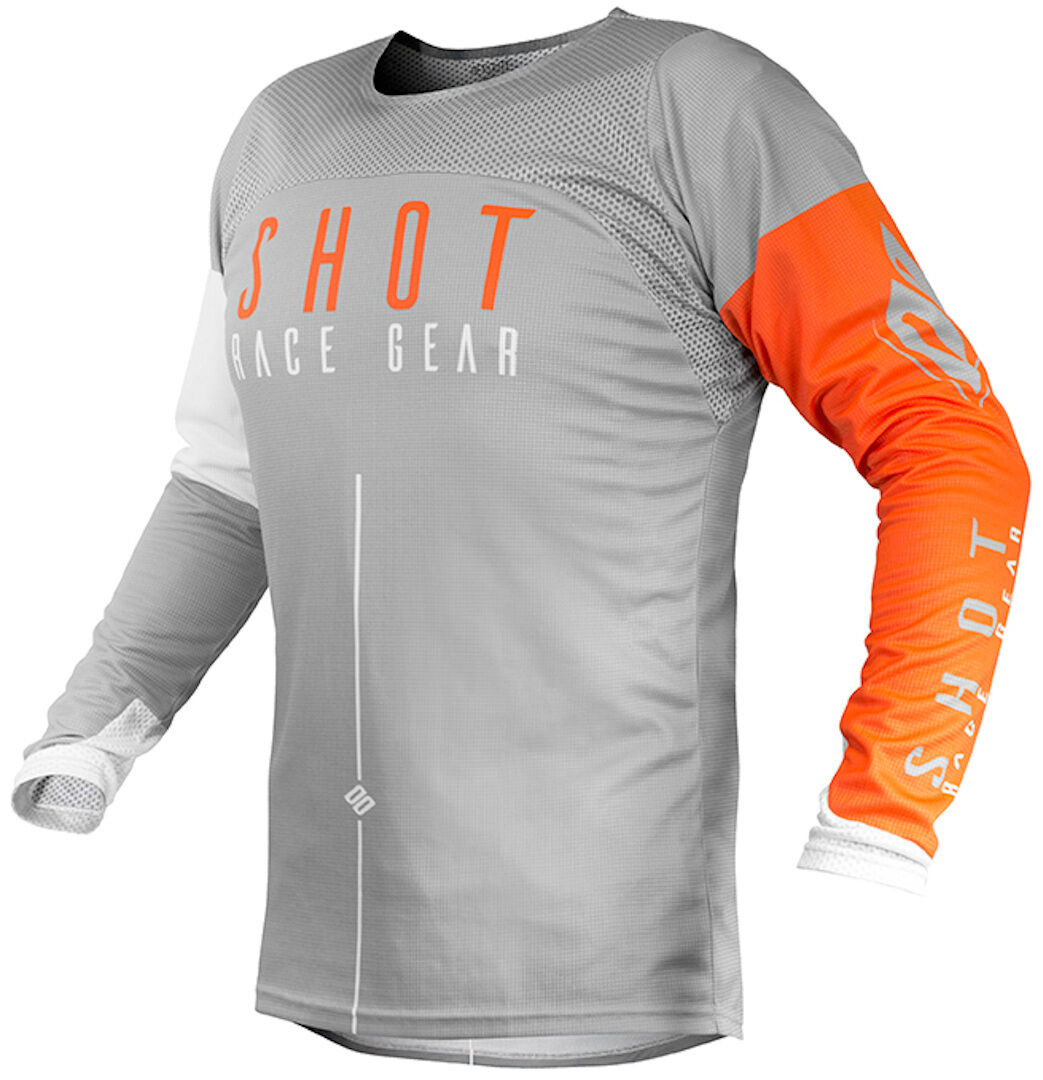 Shot Aerolite Alpha Maglia Motocross Grigio Arancione M