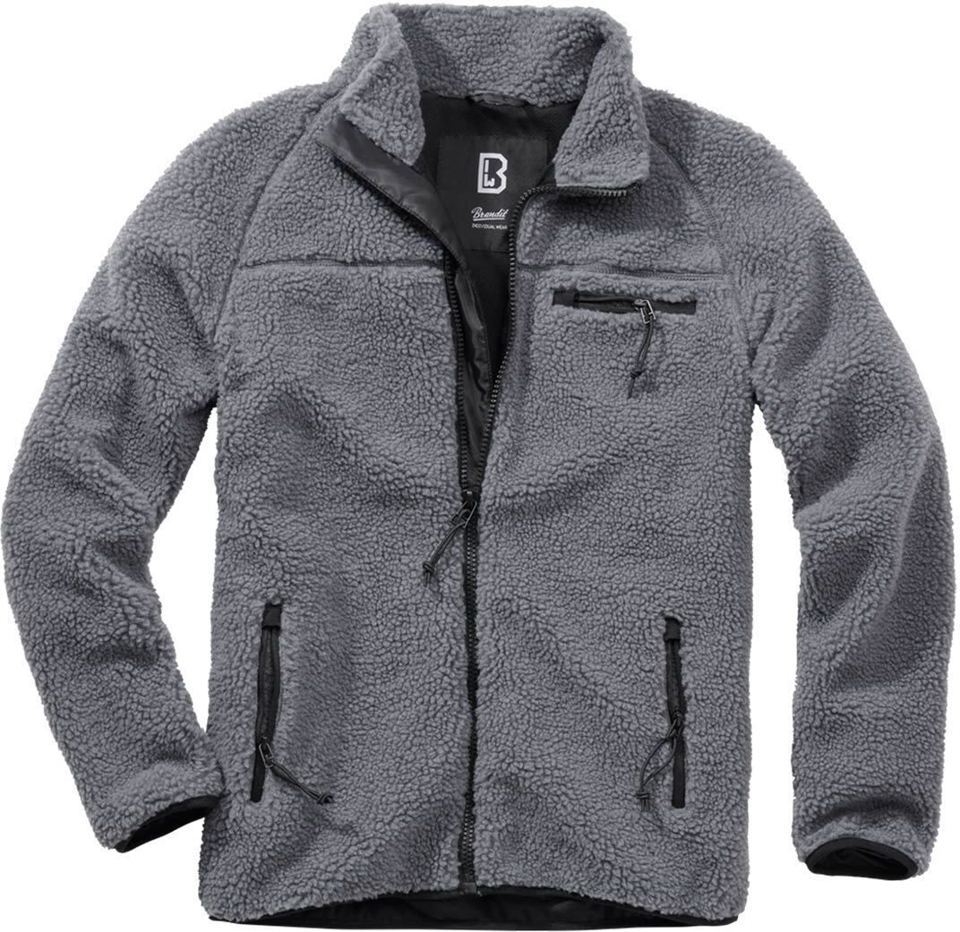 Brandit Teddyfleece Giacca Nero Grigio 5XL