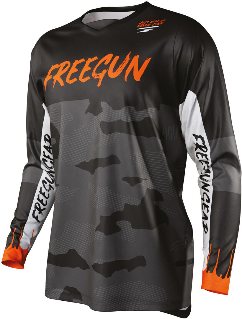 Freegun Devo Camo Maglia Motocross Arancione S