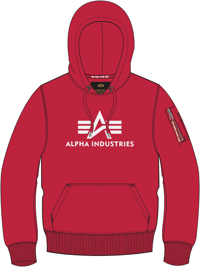 Alpha 3D Logo Felpa Rosso XL