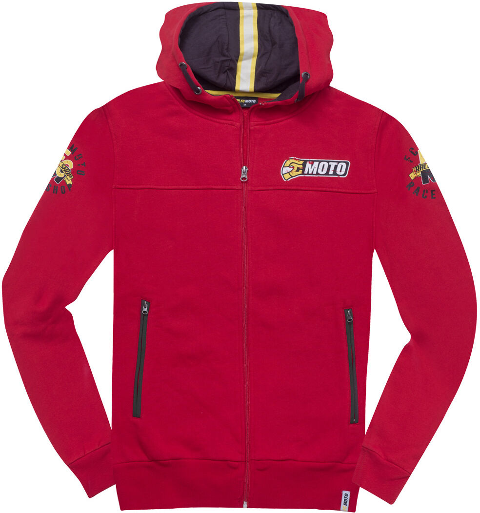 FC-Moto Effortless Felpa con cappuccio zip Rosso S