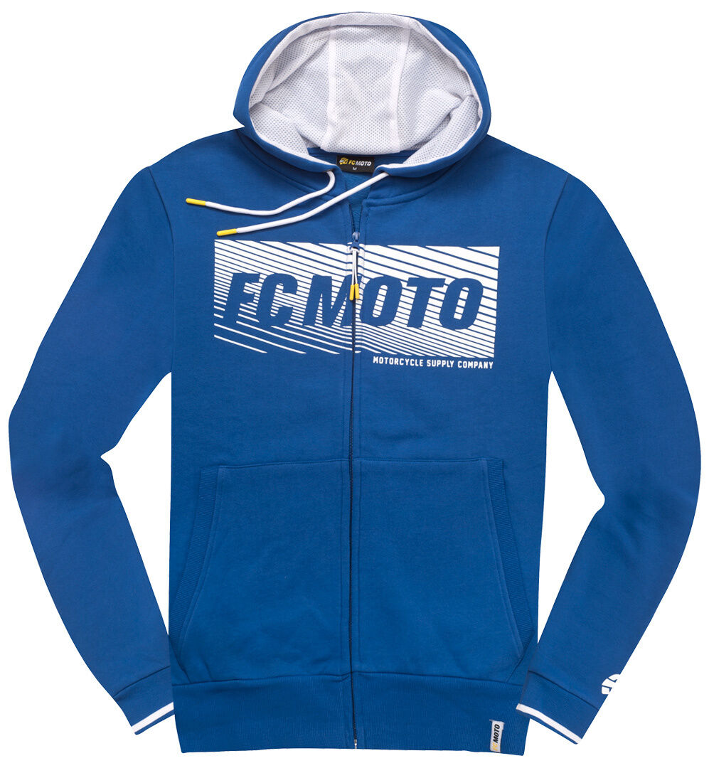 FC-Moto Waving Felpa con cappuccio zip Bianco Blu M