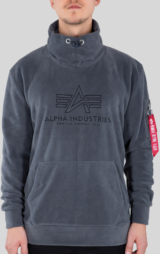 Alpha Turtle-Neck Polar Fleece Pullover Grigio XL