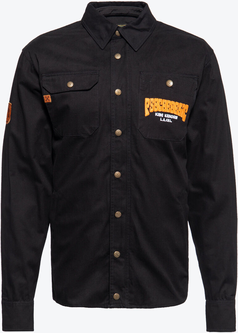 King Kerosin Psycedellic Chopper Workwear Camicia Nero M