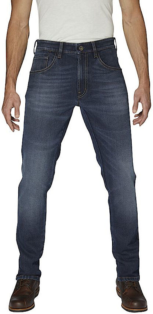 Rokker tech Tapered Slim Blue Jeans da moto Blu 32 36
