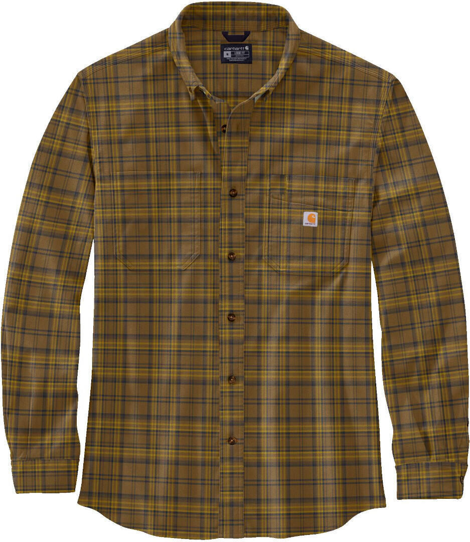 Carhartt Midweight Flannel Plaid Camicia Marrone S