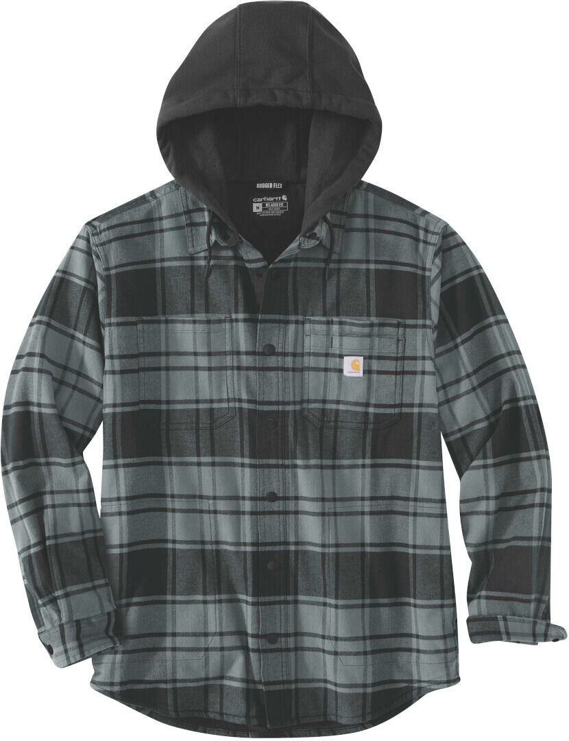 Carhartt Flannel Fleece Lined Hooded Camicia Grigio XL