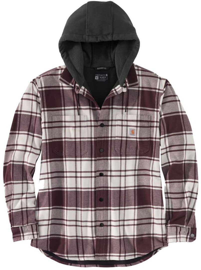 Carhartt Flannel Fleece Lined Hooded Camicia Bianco S