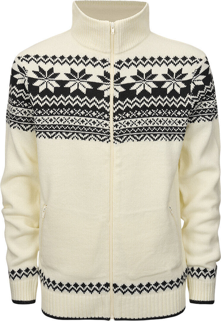 Brandit Norweger Zip Pullover Nero Bianco L