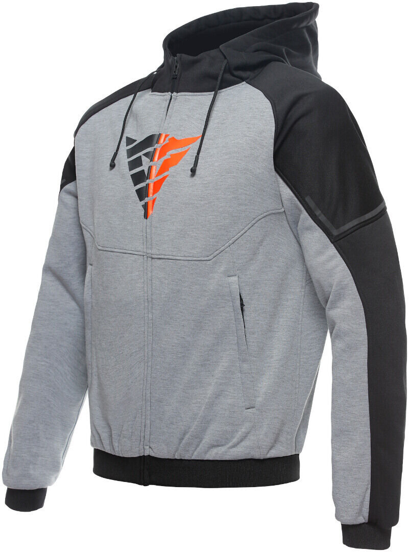 Dainese Daemon-X Safety Felpa con cappuccio con zip del motociclo Nero Grigio Rosso 50