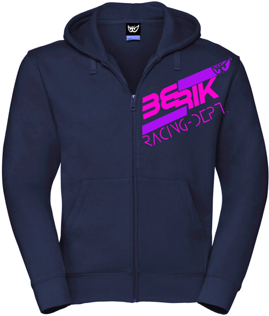 Berik Racing Felpa con cappuccio con zip Nero Porpora S