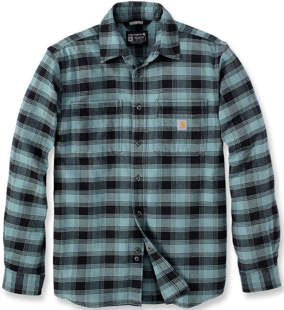 Carhartt Rugged Flex Flannel Plaid Camicia Nero Verde S