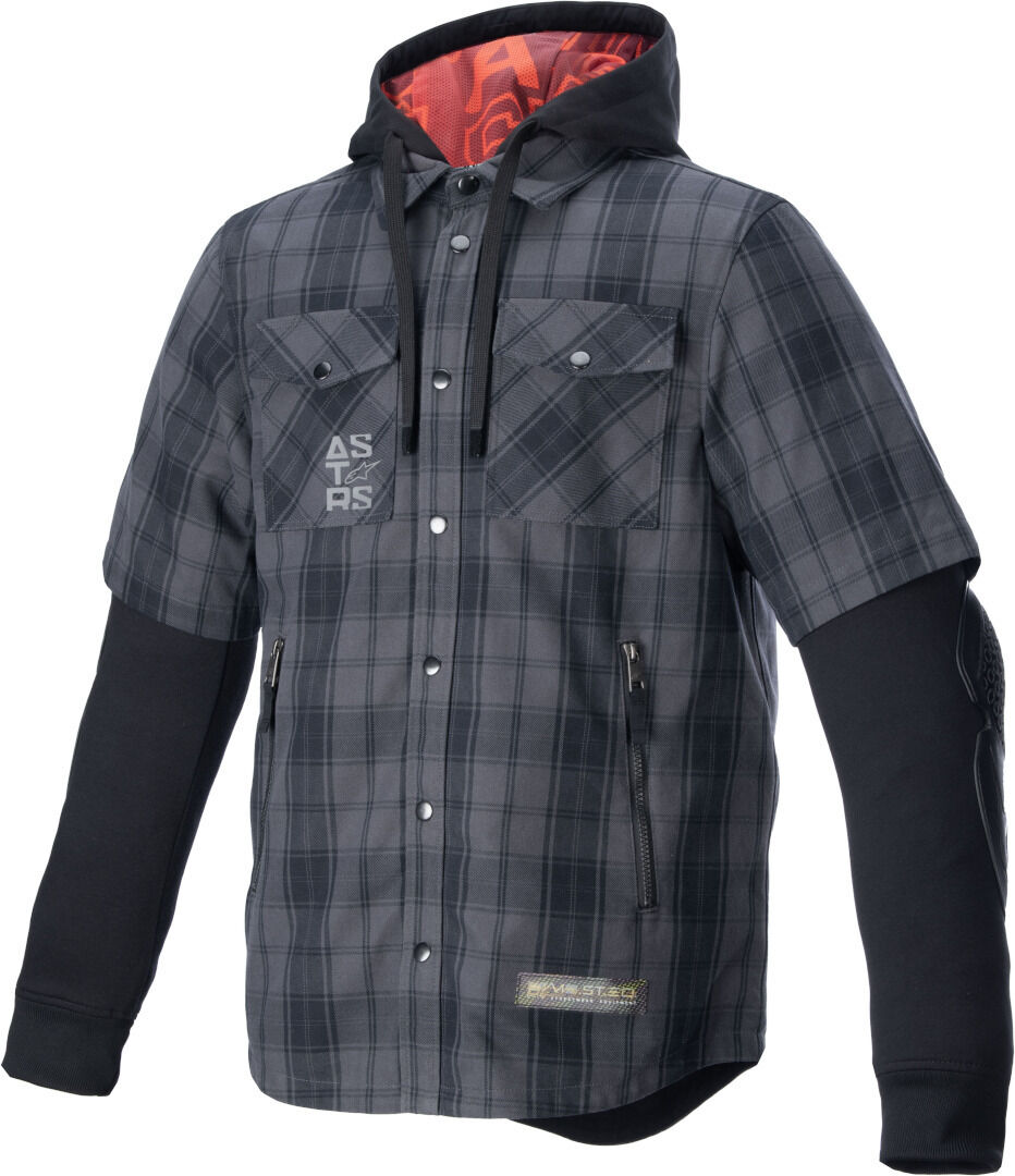 Alpinestars MO.ST.EQ Tartan Camicia da moto Nero Grigio 2XL