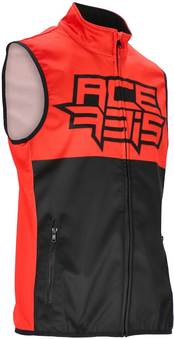 Acerbis Linear Softshell Gilet da motocross Nero Rosso 2XL